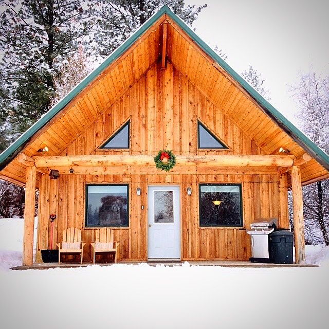 Ranch Cabin, in winter-- ON the ski trail