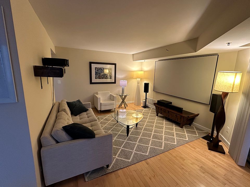 Living room with projector off