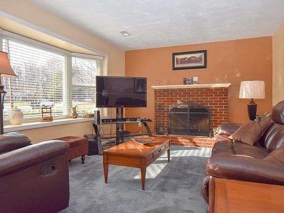 Family room with fireplace