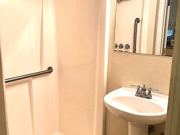 Bathroom off the kitchen
