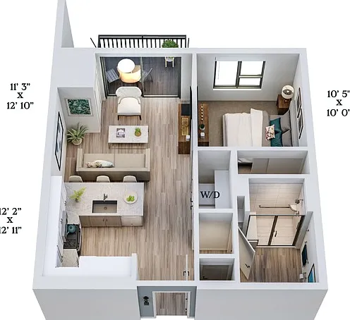 B1 | 1x1 | 581 sq ft B1 | 1x1 | 581 sq ft