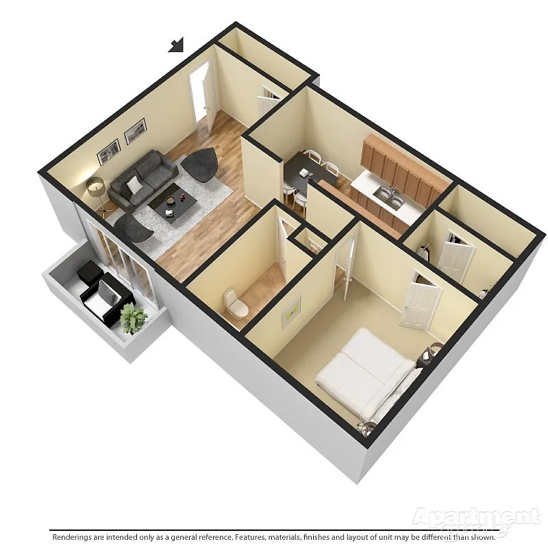 Floor plan 1bedroom