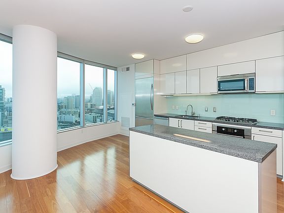 open kitchen with an island
