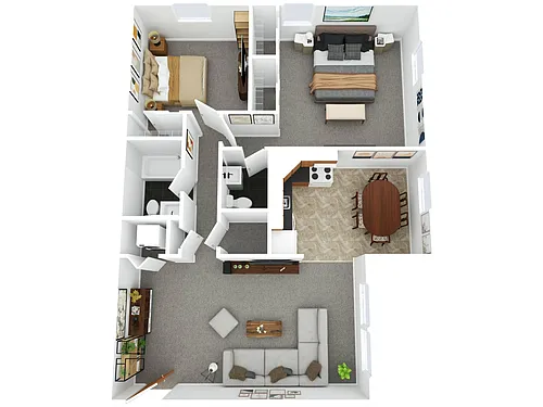 Floor plan 2BR - 2BTH - Haverford