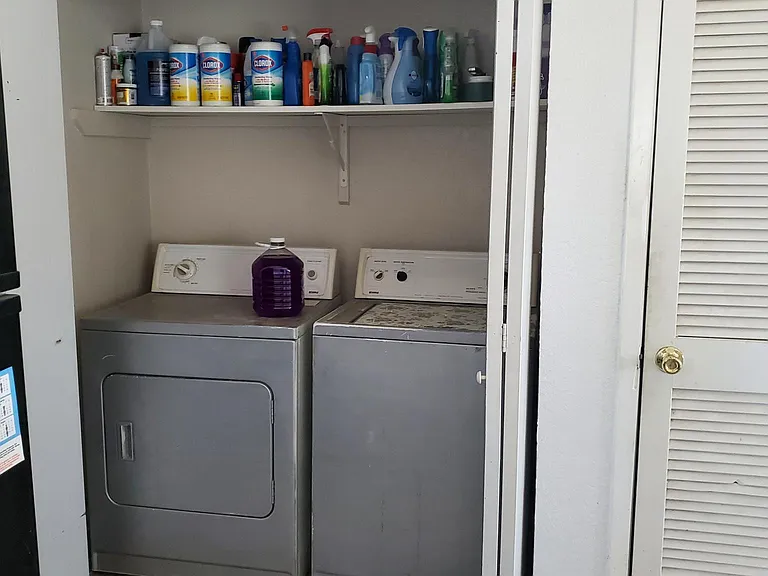 Washer/dryer comes with the house.