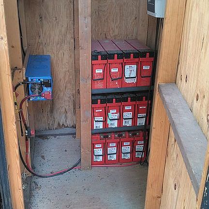 Small solar shed w/ battery