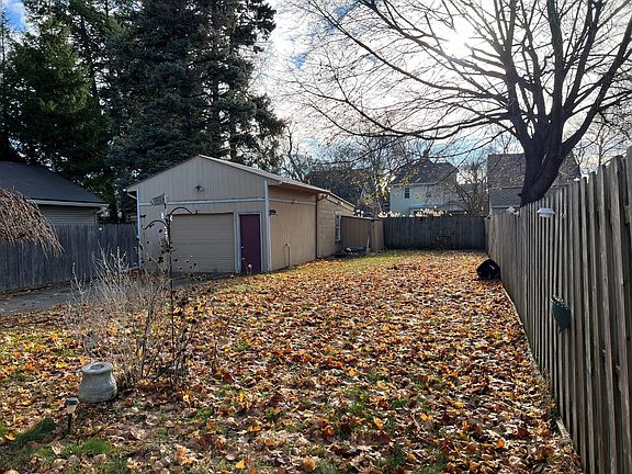 Fenced and gated rear yard with tandem garage