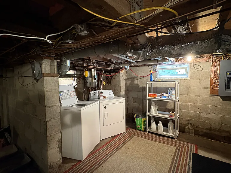Laundry in basement