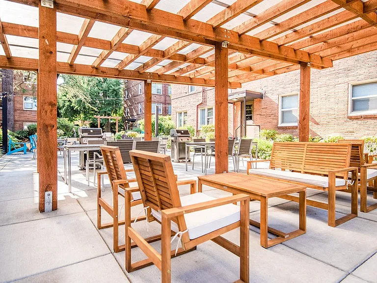 Seattle Apartments - Cadence Apartments - Common Patio and Gas Grills