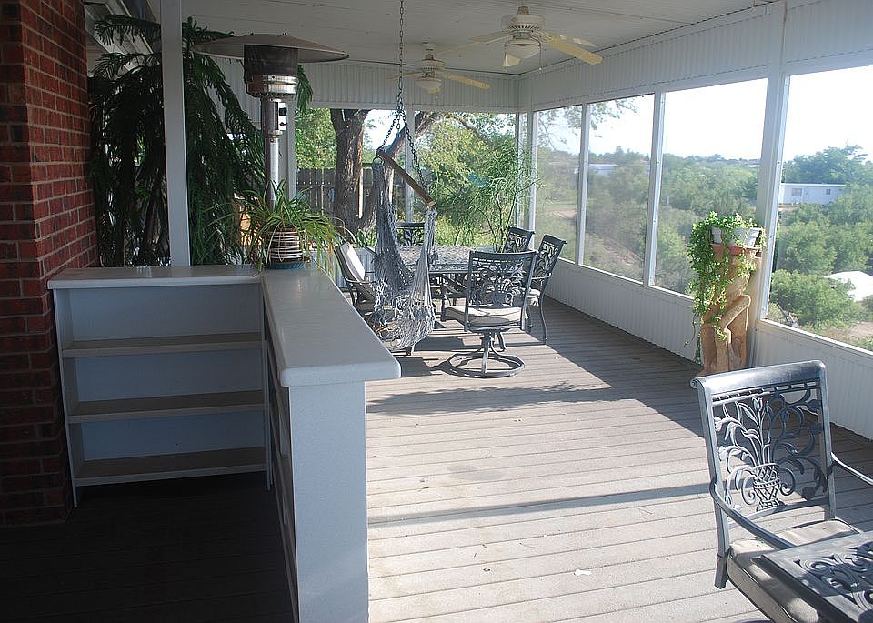 Lakeside screened in deck