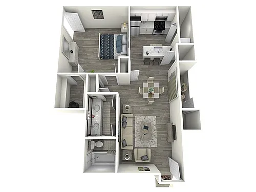 Floor plan 1X1-750