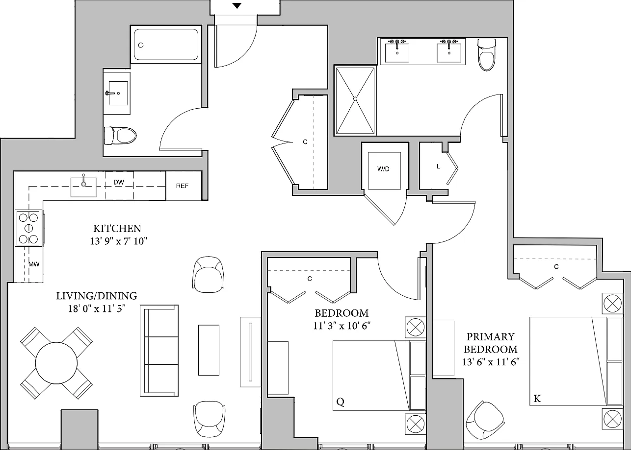2 bed, 1187 sqft, $5,428 — Photo 2
