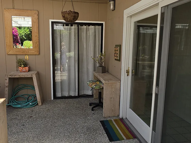 Outside Patio Area / Door to Bathroom and Main House Hallway