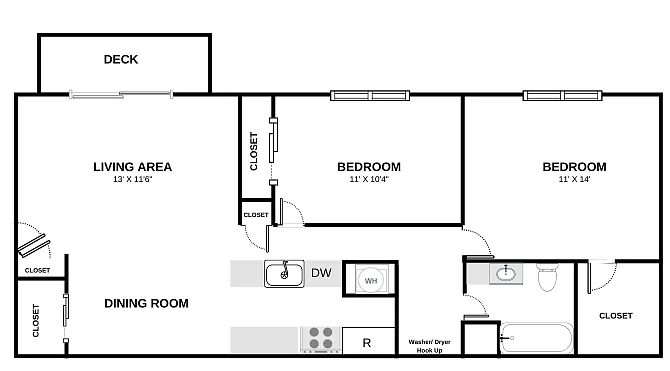 Floor plan 2 Bedroom