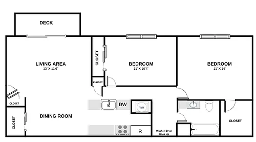 Floor plan 2 Bedroom