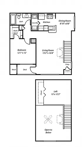 Floor plan A3L Barnstable Loft
