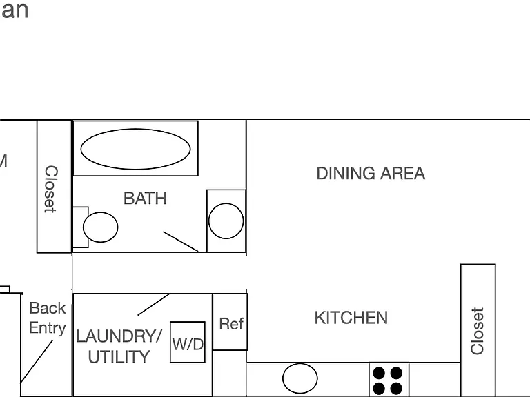 Approximate layout of apartment.