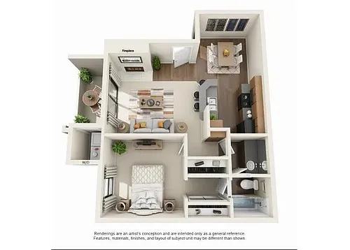 Floor plan 1 Bedroom Classic