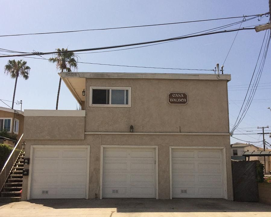 Outside building with two garages
