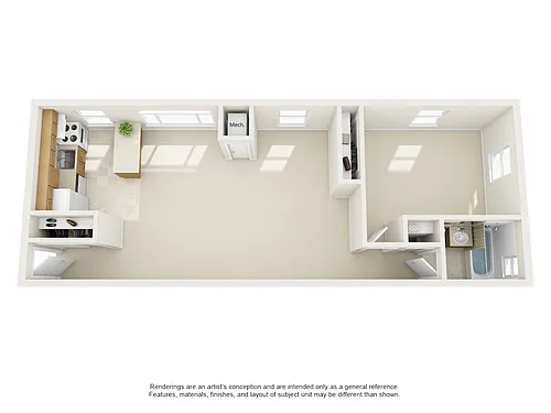 Floor plan Large One Bedroom
