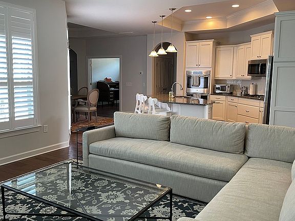 View from den to kitchen