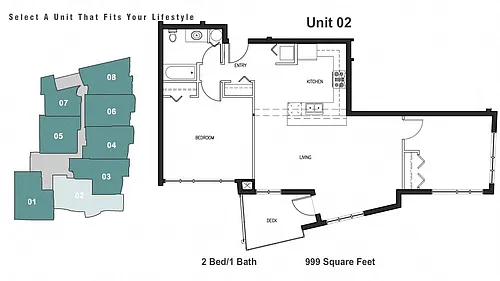 Floor plan 2x1 W/D