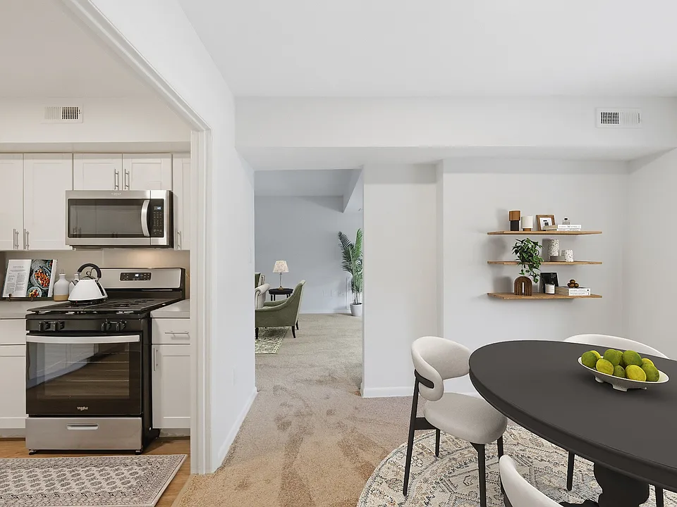 Step into modern elegance at Fairway Apartments. This beautifully designed kitchen and inviting dining area reflect your lifestyle aspirations. Enjoy spacious living with stylish finishes and natural light. Schedule your tour today!