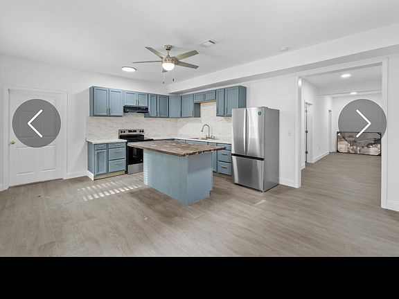 Kitchen with stainless steel appliances