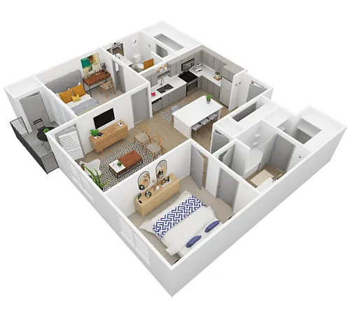 Floor plan 2 Bed 2 Bath