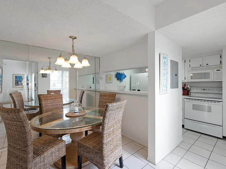 dining table and kitchen