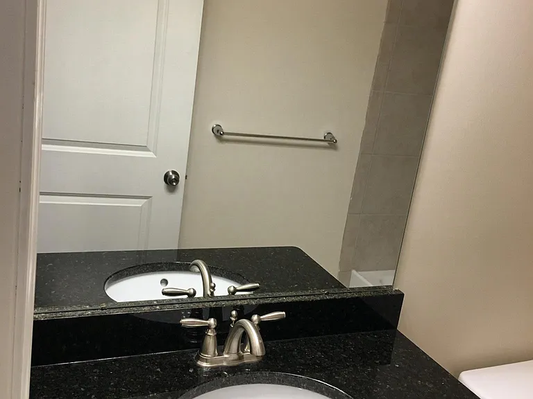 Hall bath granite sink