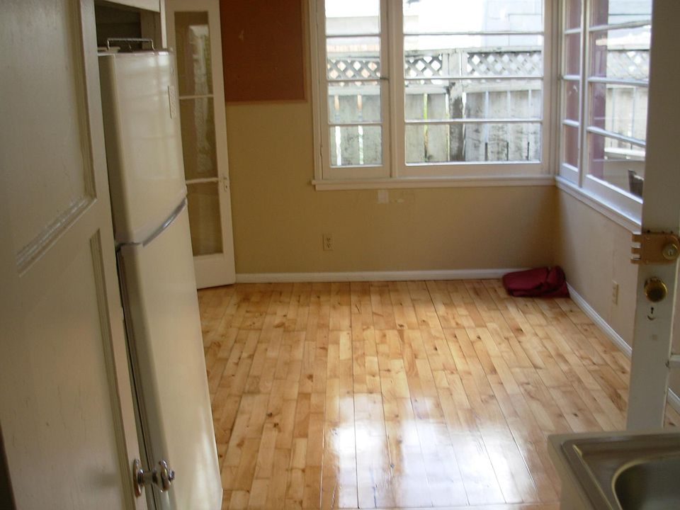 Living area at front of studio