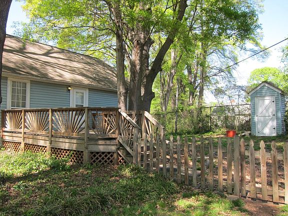 Back deck with fenced yard