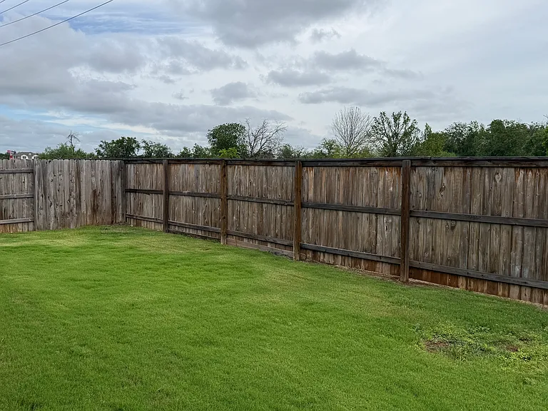 Good size fenced backyard