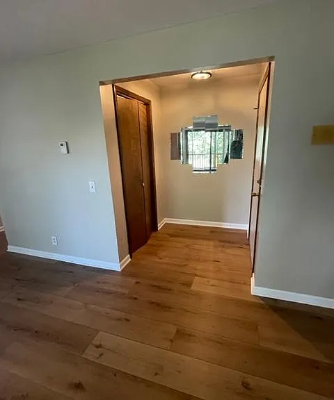 Large foyer with really big front entry closet.