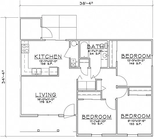 Floor plan 3 Bedroom Unit