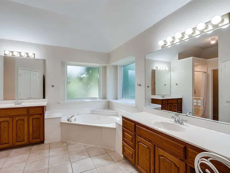 Primary Bath with tub and separate shower