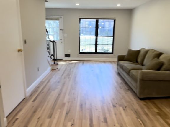 The living area as seen from the kitchen.