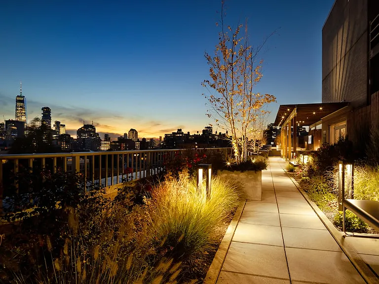Rooftop terrace with Manhattan views