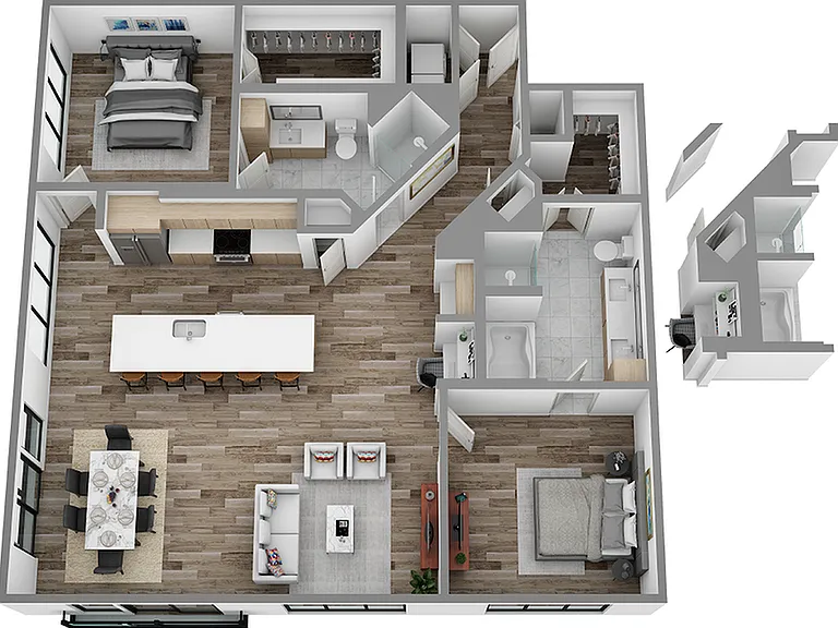 U: 2 bed / 2 bath U: 2 bed / 2 bath