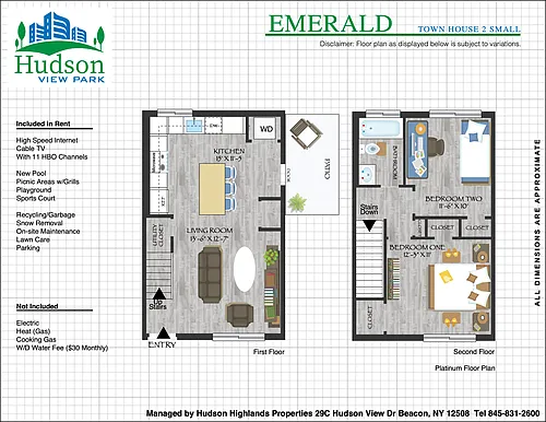 Floor plan Town House 2 BR SM Emerald