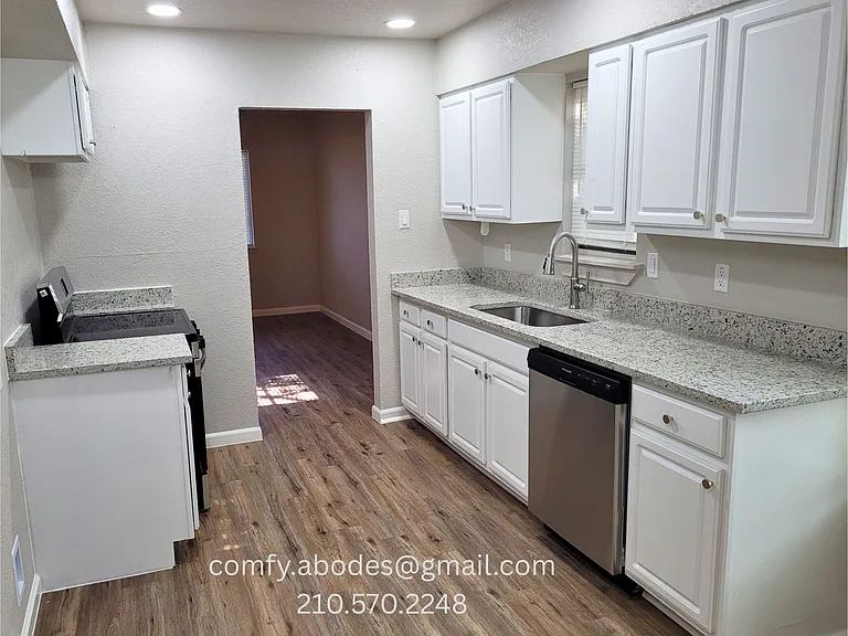Fully remodeled kitchen with stainless steel appliances.