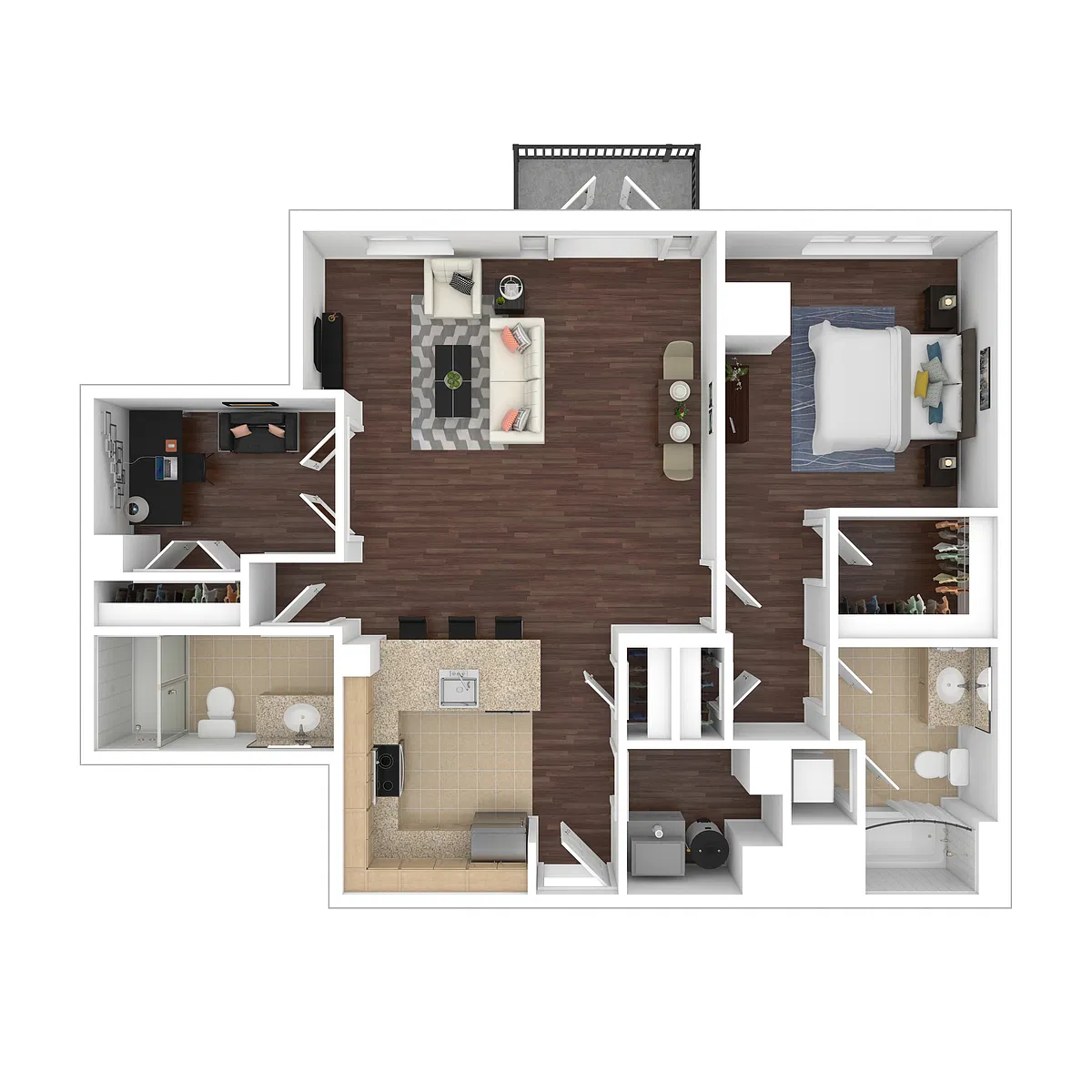 Floor plan A14 - Renovated