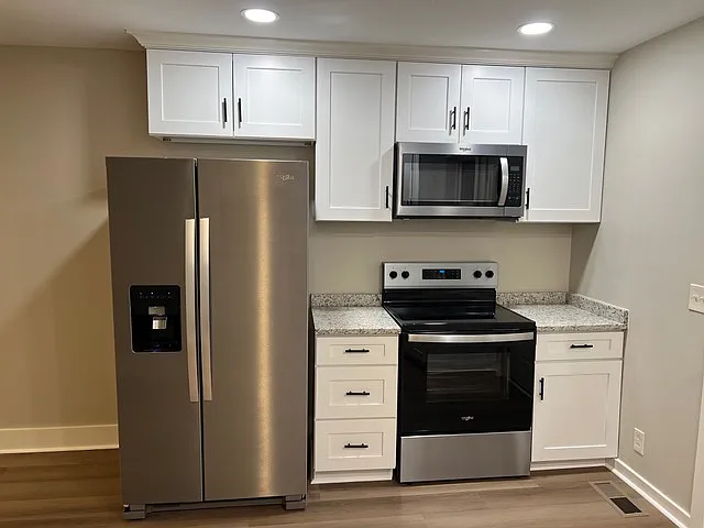 All new appliances, microwave included.