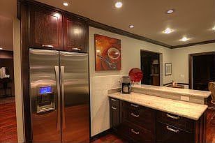 Kitchen well lit-open design