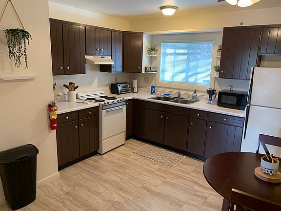 Kitchen to the right.