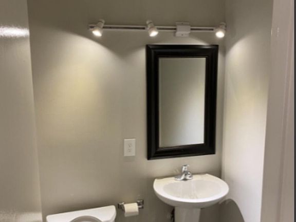 One bathroom with all new fixtures!