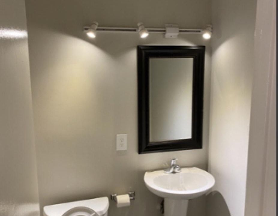 One bathroom with all new fixtures!