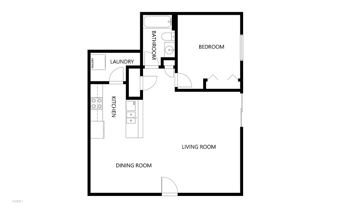 Floor plan 1 Bedroom