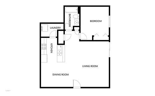 Floor plan 1 Bedroom